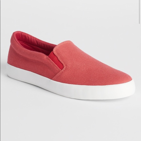 GAP Shoes - GAP red canvas slip on sneakers never worn sz7